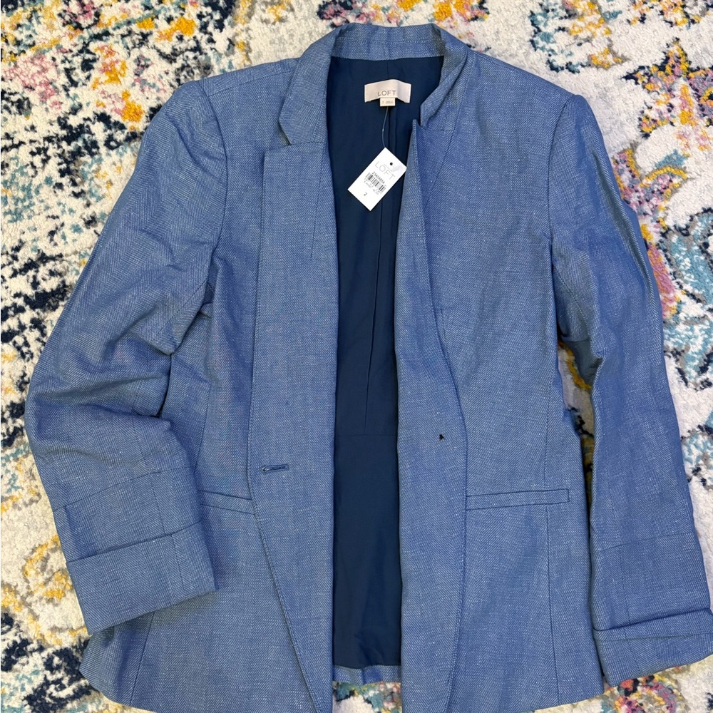 LOFT Classic Blue Denim Women's Blazer